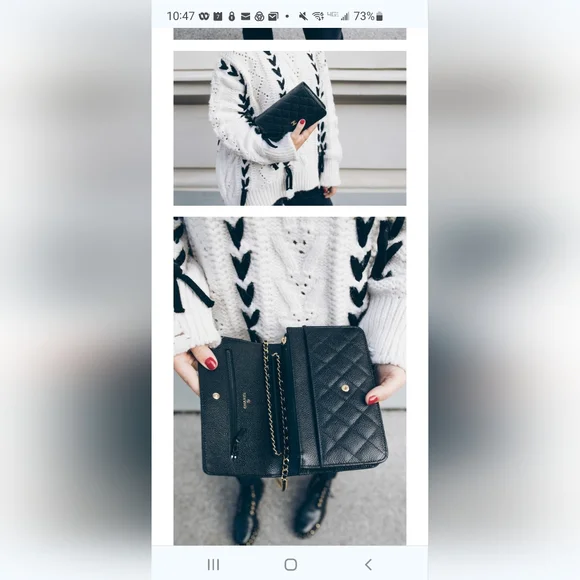 Classic Chanel lambskin wallet on chain black with gold - Picture 4 of 16